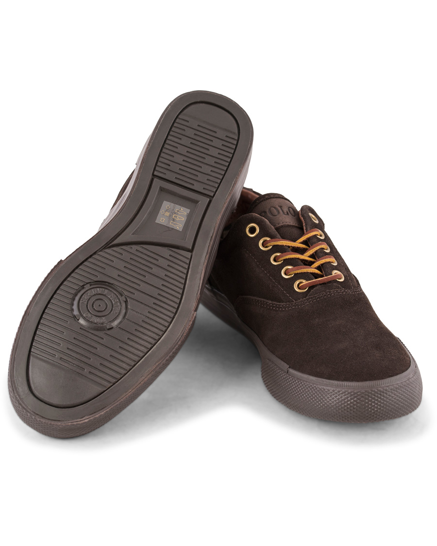 Heren | Polo Ralph Lauren Vaughn Sneaker Dark Brown Suede | Polo Ralph Lauren | Vaughn Sneaker Dark Brown Suede