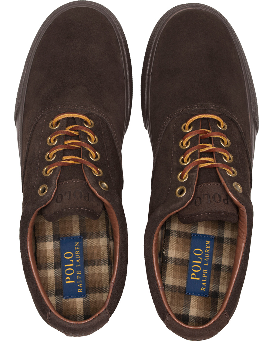 Heren | Polo Ralph Lauren Vaughn Sneaker Dark Brown Suede | Polo Ralph Lauren | Vaughn Sneaker Dark Brown Suede