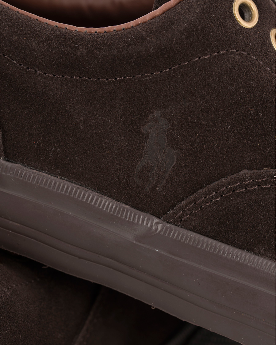 Heren | Polo Ralph Lauren Vaughn Sneaker Dark Brown Suede | Polo Ralph Lauren | Vaughn Sneaker Dark Brown Suede