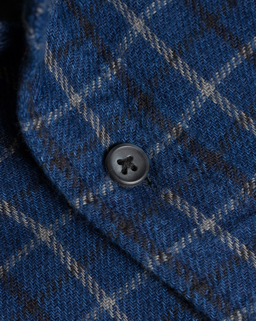 Heren | Overhemden | Nudie Jeans | Gunnar Rope Twill Check Shirt Indigo