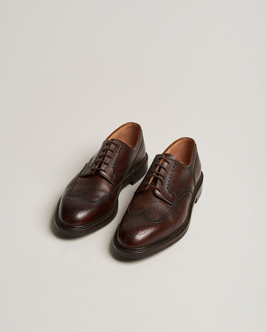 Heren | Trouwpak | Crockett & Jones | Pembroke Derbys Dark Brown Grained Calf