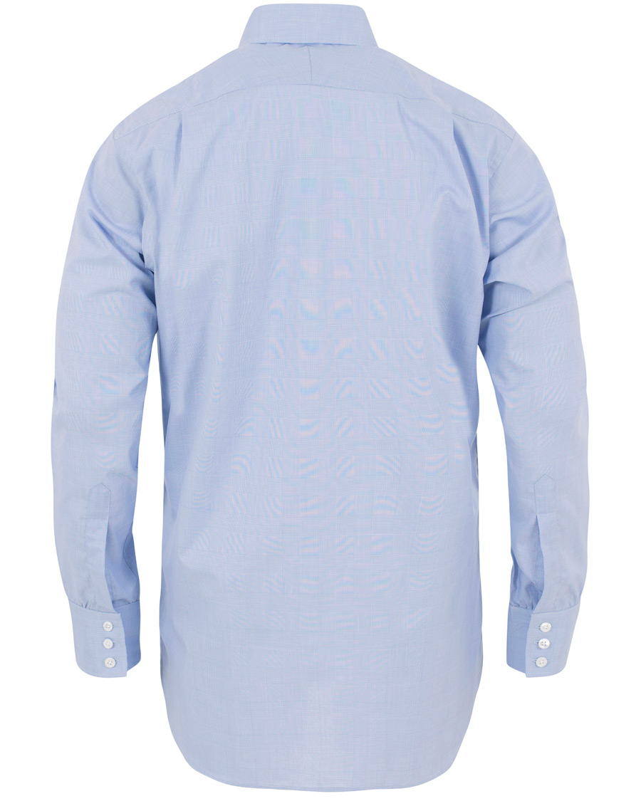 Heren | Overhemden | Turnbull & Asser | Standard Fit Poplin Glencheck Shirt Blue