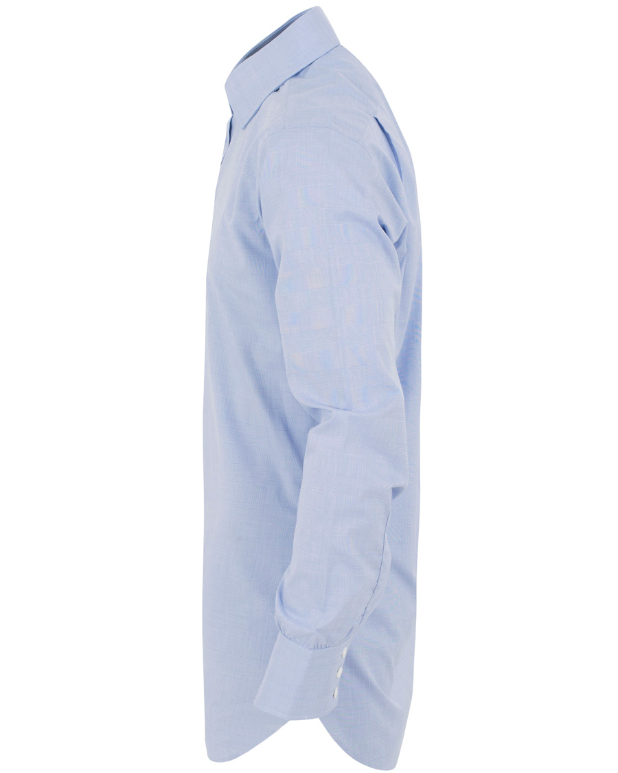 Heren | Overhemden | Turnbull & Asser | Standard Fit Poplin Glencheck Shirt Blue