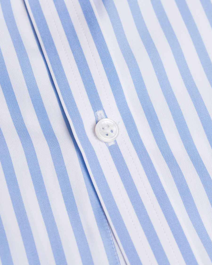 Heren | Overhemden | Turnbull & Asser | Slim Fit Bengal Stripe Shirt Light Blue