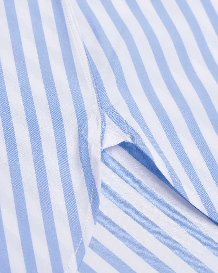 Heren | Overhemden | Turnbull & Asser | Slim Fit Bengal Stripe Shirt Light Blue
