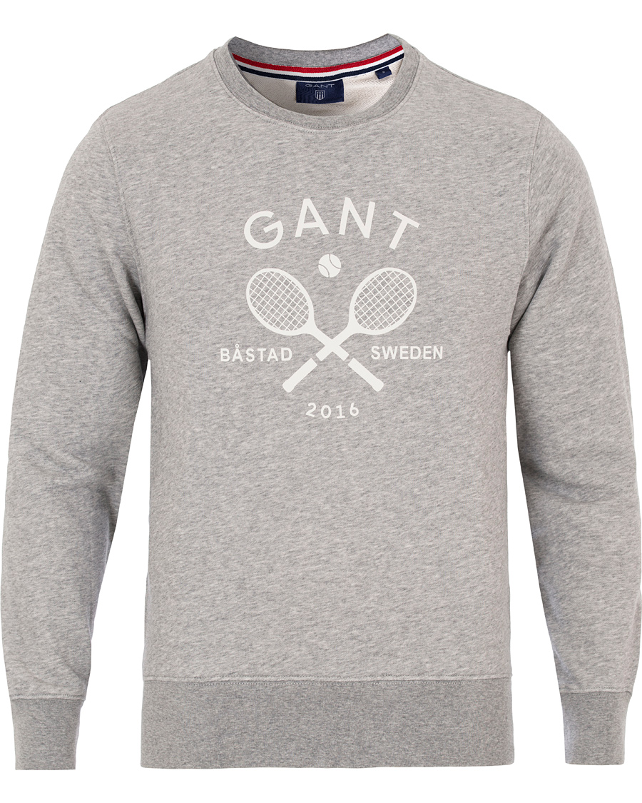 Heren | Truien | GANT | Båstad C-Neck Sweat Grey Melange