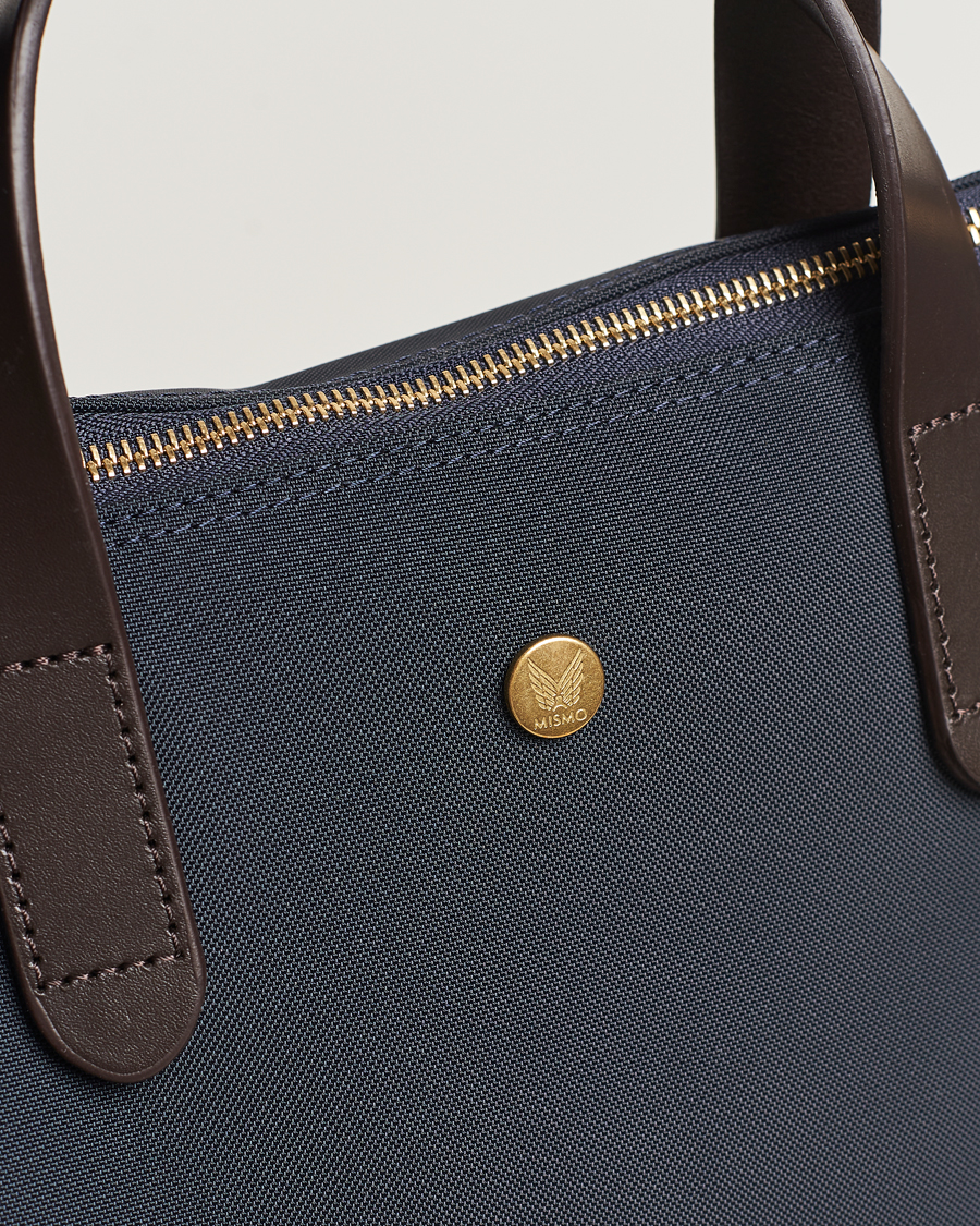 Heren | Tassen | Mismo | M/S Canvas Shopper Navy/Dark Brown