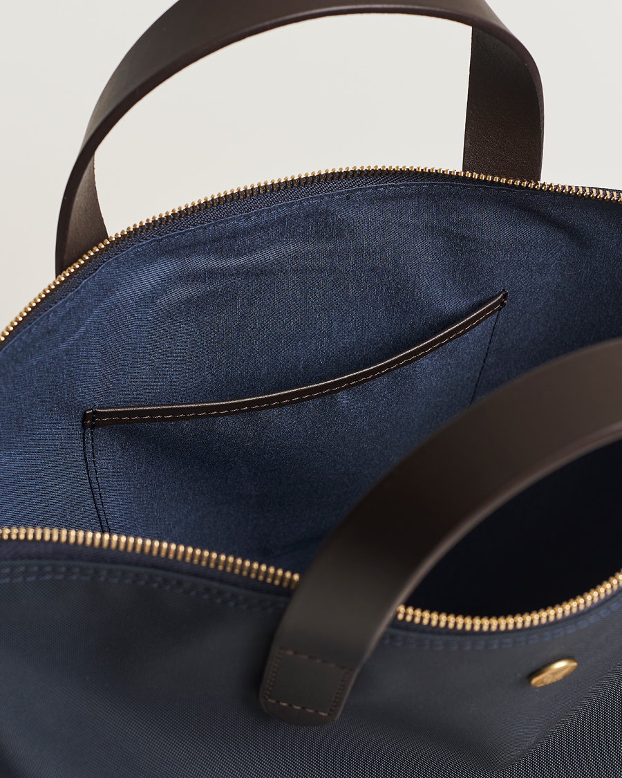 Heren | Tassen | Mismo | M/S Canvas Shopper Navy/Dark Brown