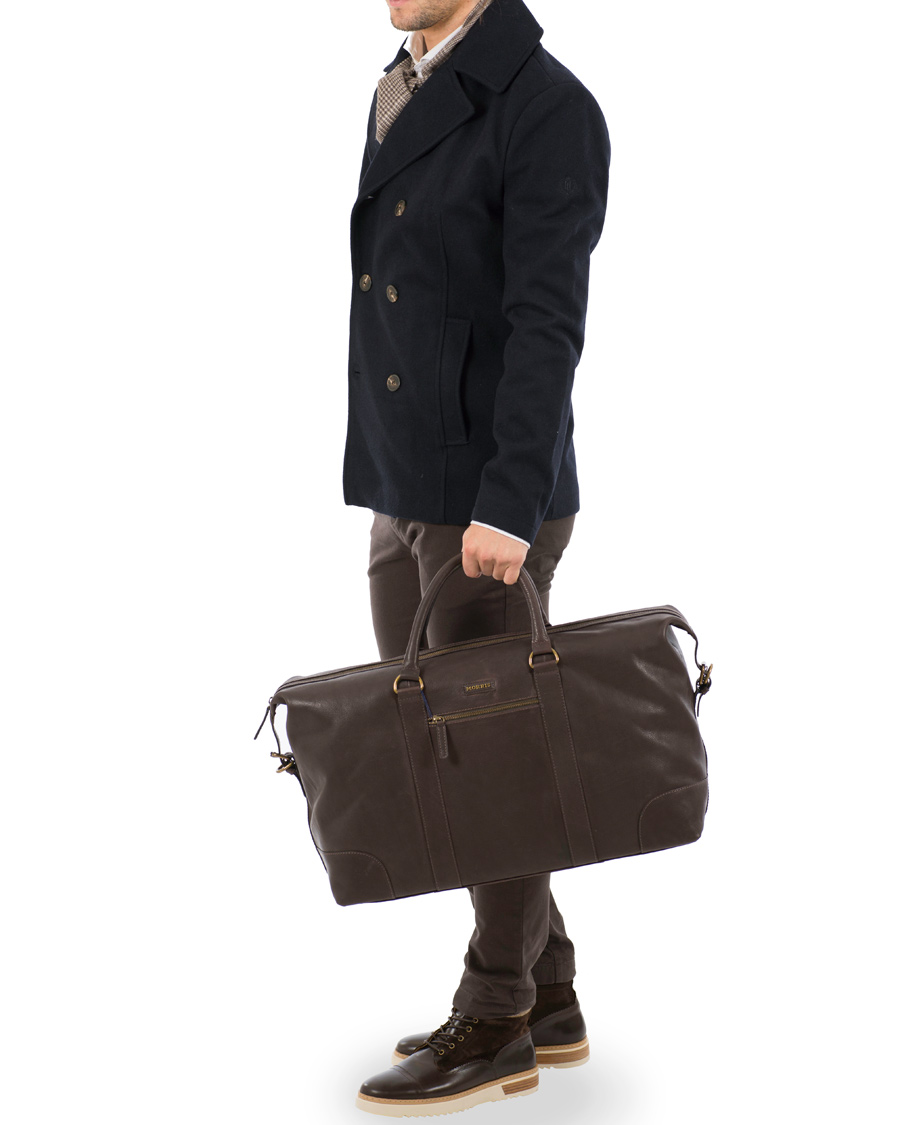 Heren | Morris Leather Weekendbag Dark Brown | Morris | Leather Weekendbag Dark Brown