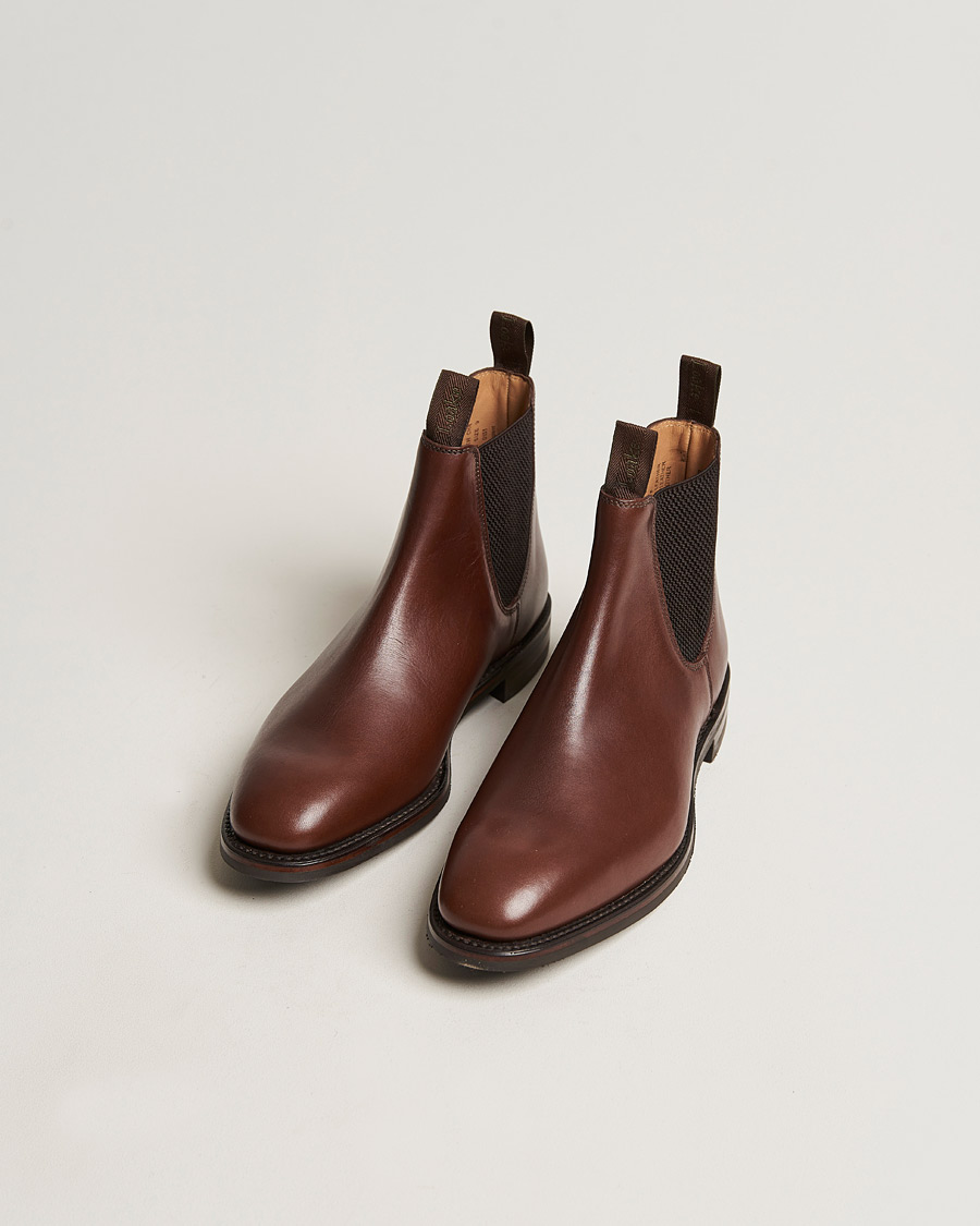 Heren | Handgemaakte schoenen | Loake 1880 | Chatsworth Chelsea Boot Brown Waxy Leather