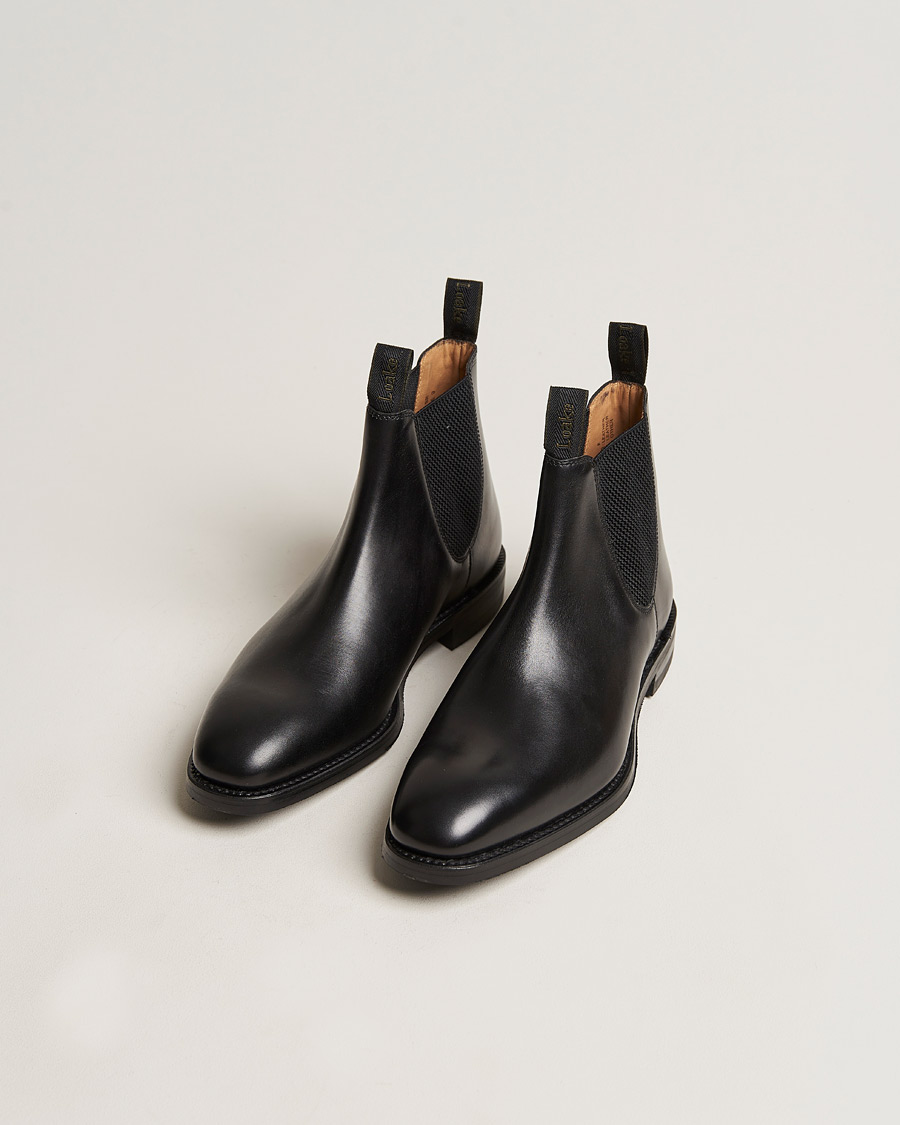 Heren | Handgjorda skor - Skoblockskampanj | Loake 1880 | Chatsworth Chelsea Boot Black Calf