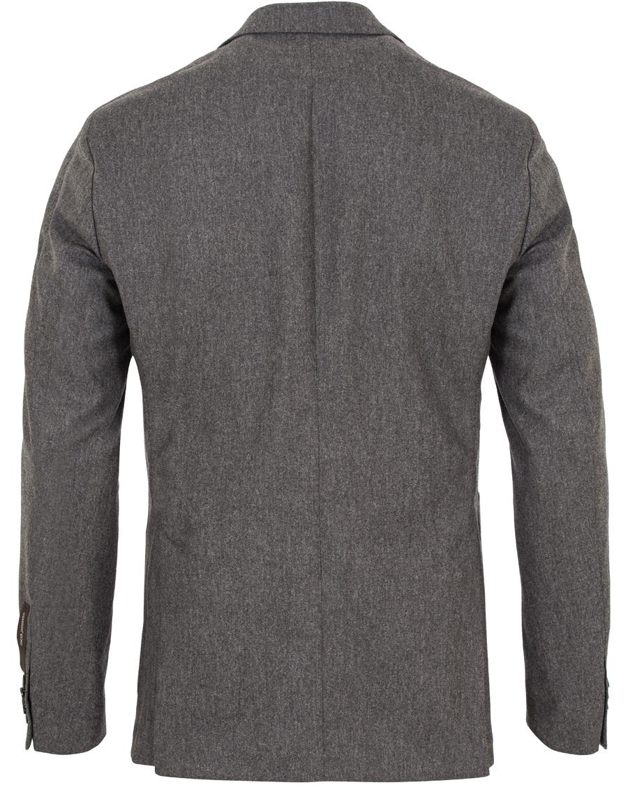 Heren | Blazers | Oscar Jacobson | Einar Flannel Blazer Dark Grey