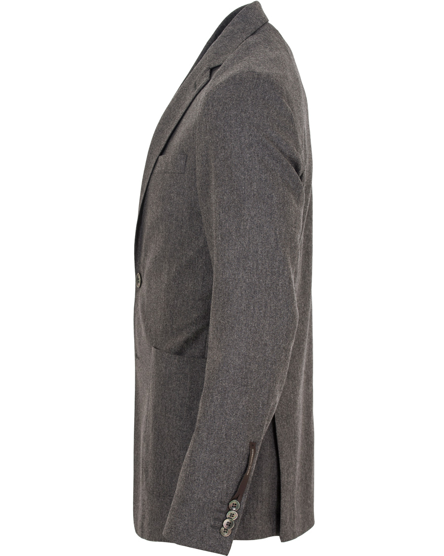 Heren | Blazers | Oscar Jacobson | Einar Flannel Blazer Dark Grey