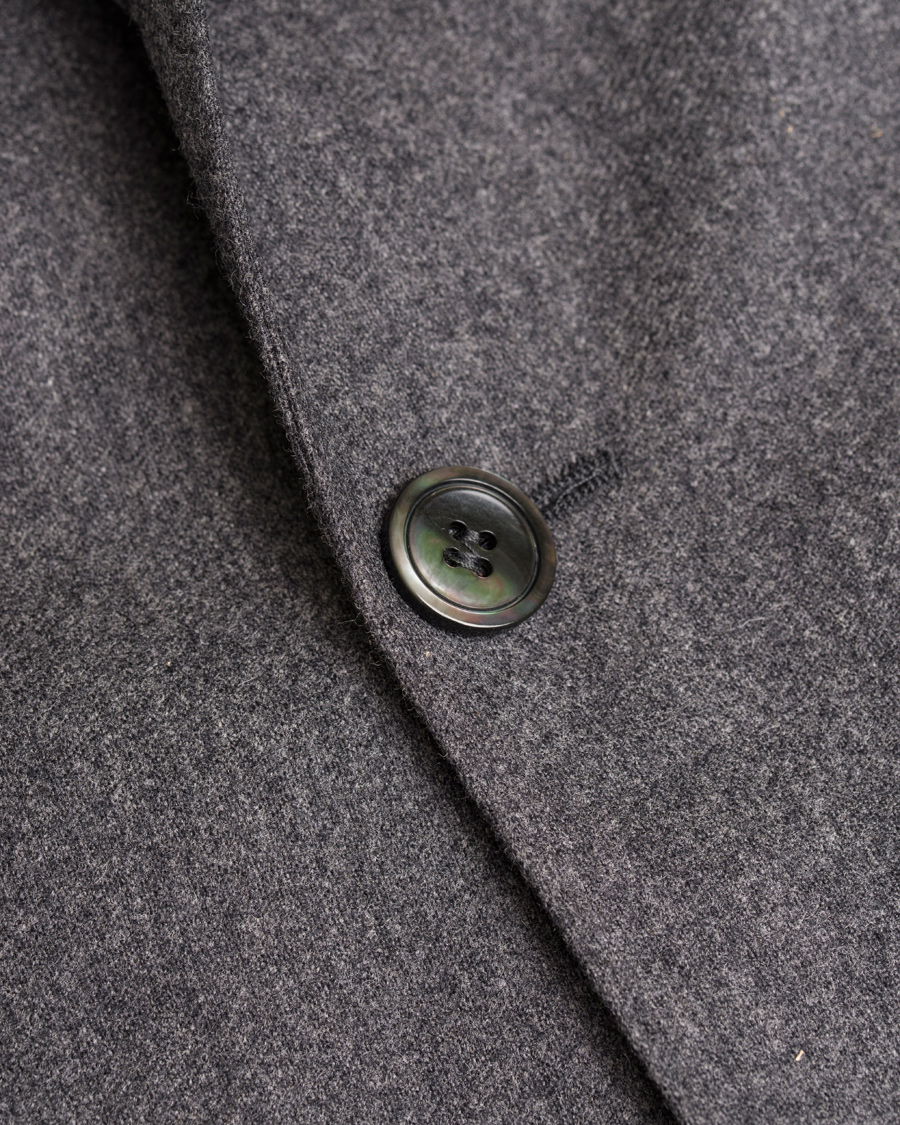 Heren | Blazers | Oscar Jacobson | Einar Flannel Blazer Dark Grey