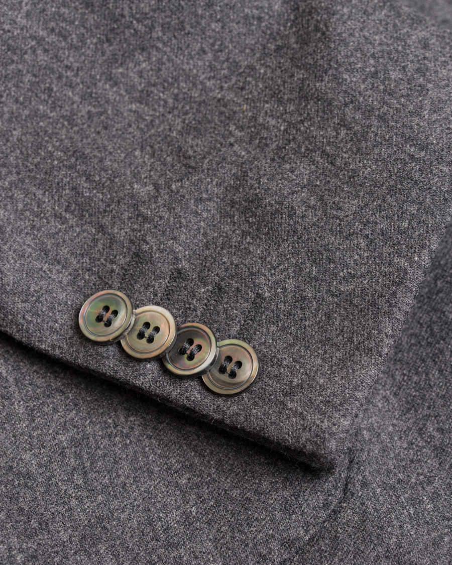 Heren | Blazers | Oscar Jacobson | Einar Flannel Blazer Dark Grey