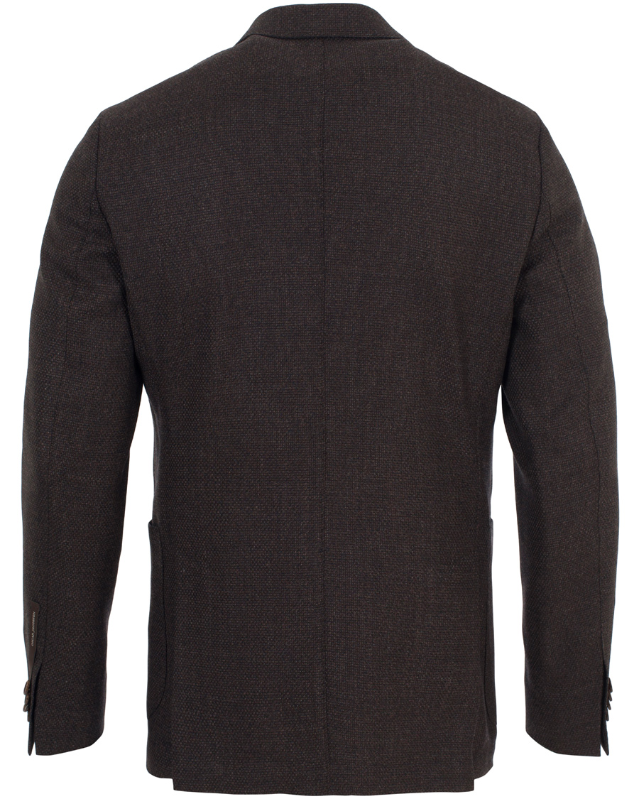 Heren | Blazers | Oscar Jacobson | Erik Double Breasted Super 120's Blazer Dark Brown