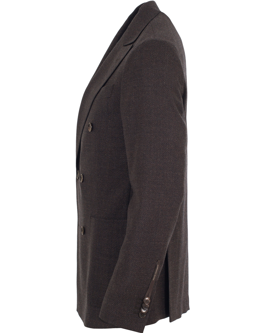 Heren | Blazers | Oscar Jacobson | Erik Double Breasted Super 120's Blazer Dark Brown