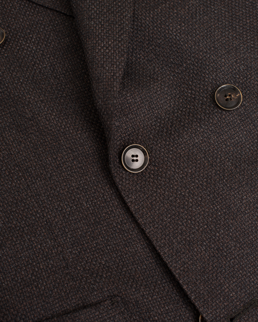 Heren | Blazers | Oscar Jacobson | Erik Double Breasted Super 120's Blazer Dark Brown