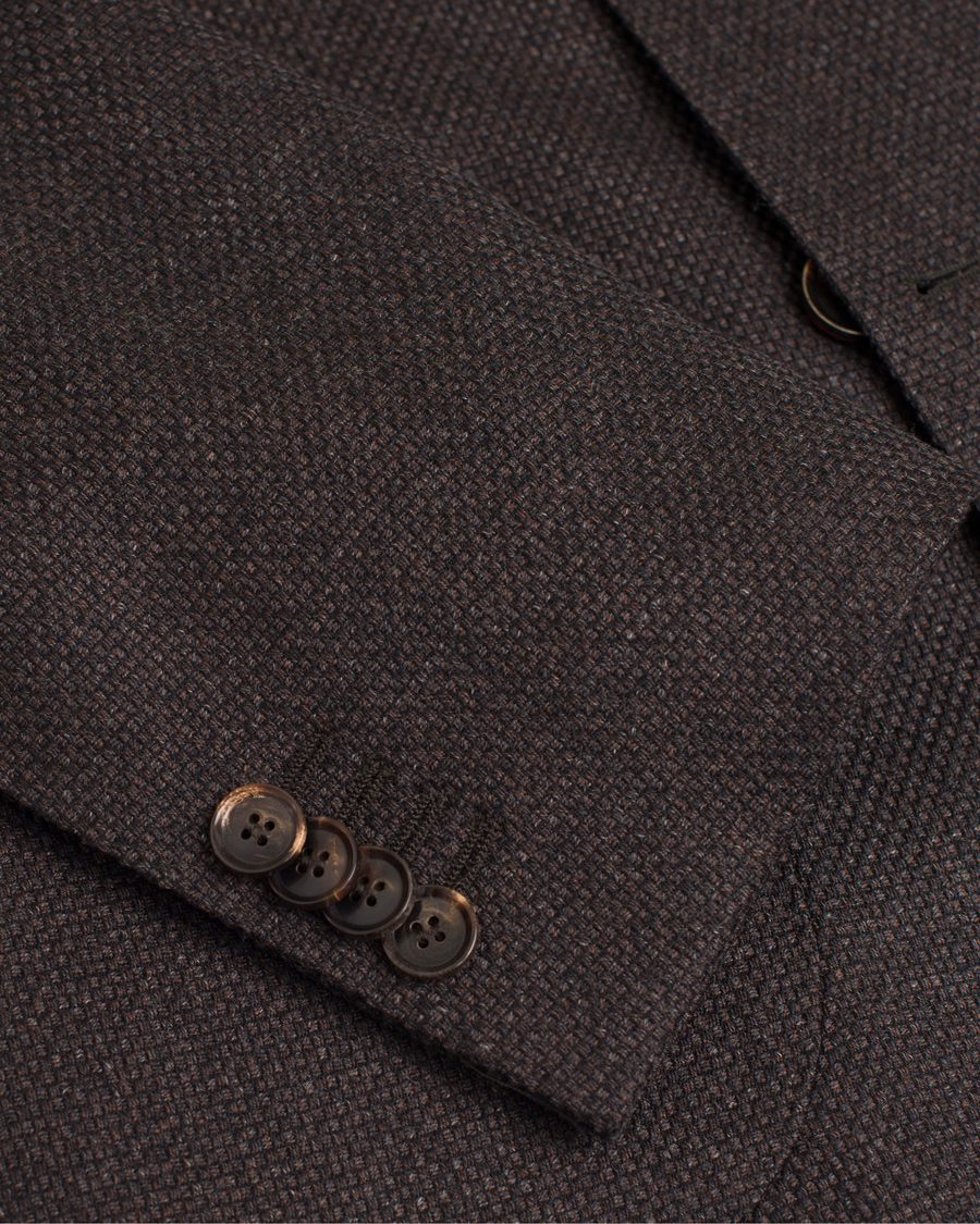 Heren | Blazers | Oscar Jacobson | Erik Double Breasted Super 120's Blazer Dark Brown
