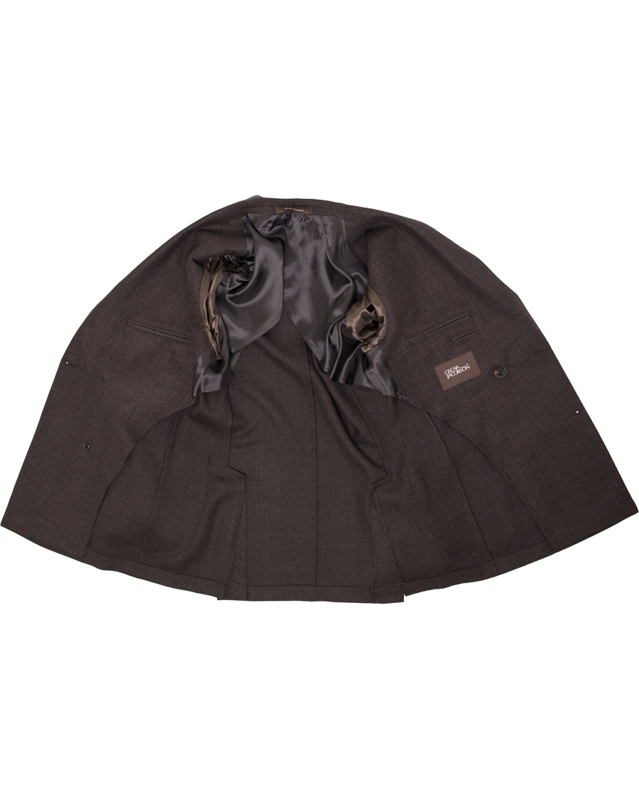 Heren | Blazers | Oscar Jacobson | Erik Double Breasted Super 120's Blazer Dark Brown