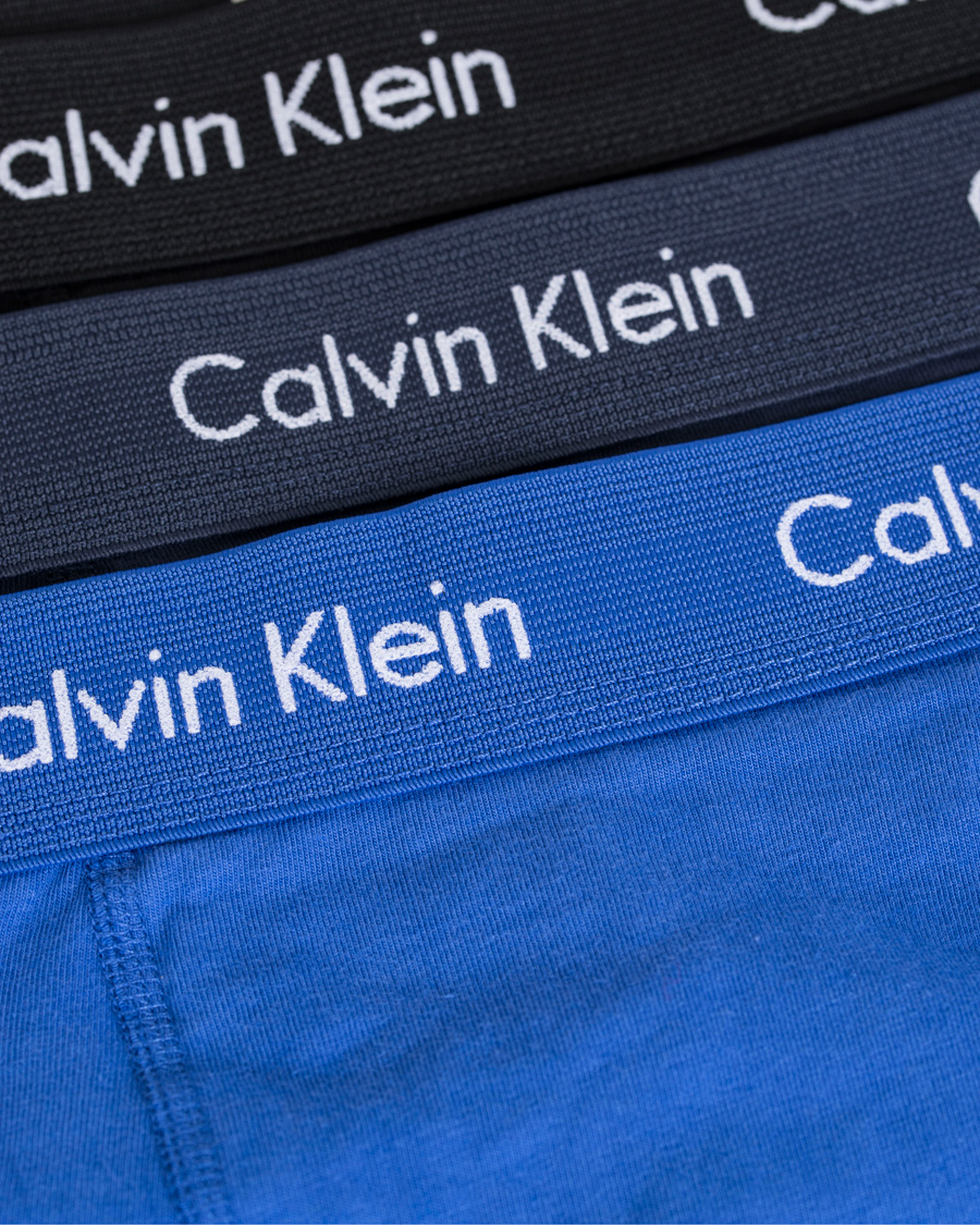 Heren | Ondergoed | Calvin Klein | Cotton Stretch Long Leg Trunk 3-pack Blue/Black/Cobolt