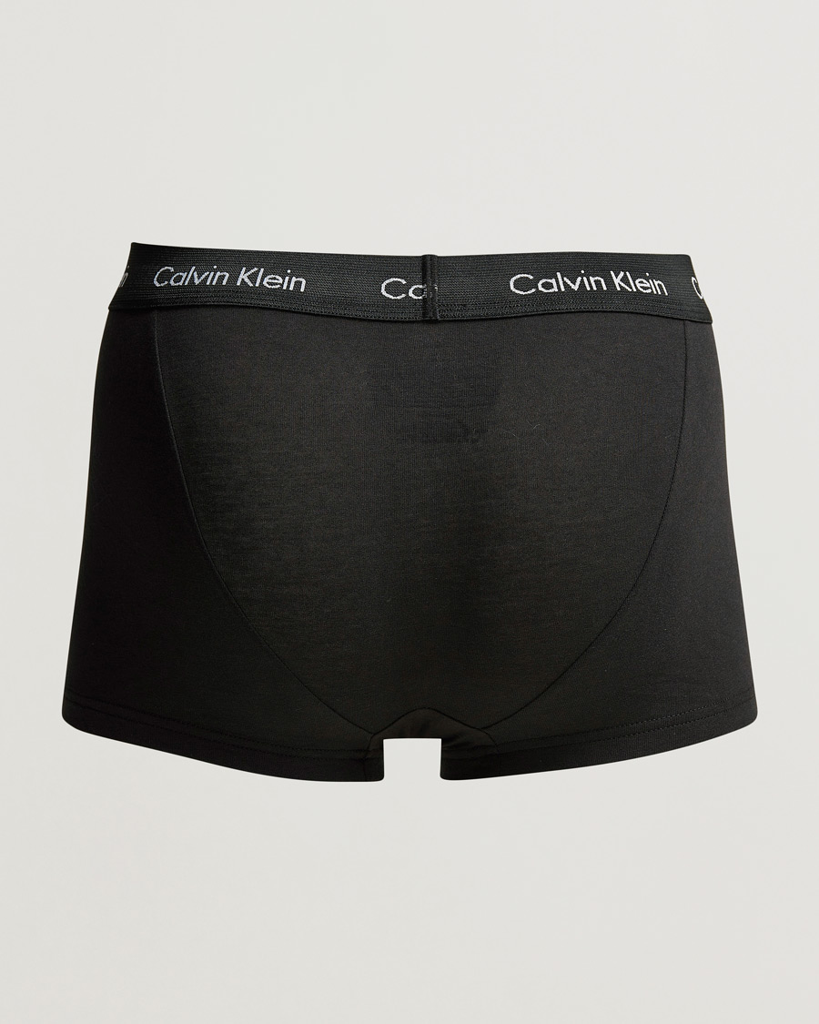 Heren | Calvin Klein | Calvin Klein | Cotton Stretch Low Rise Trunk 3-pack Blue/Black/Cobolt