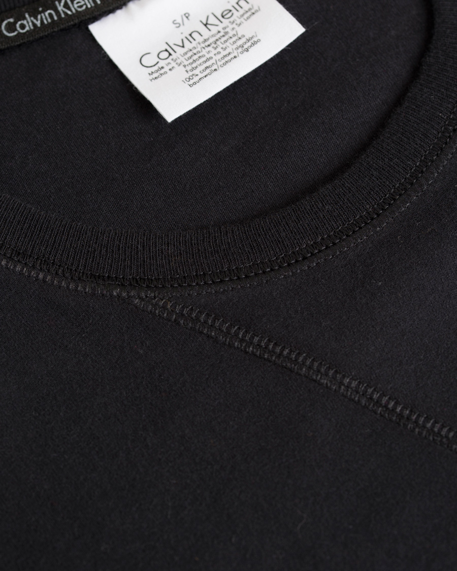 Heren | T-shirts | Calvin Klein | Long Sleeve Crew Neck Tee Black