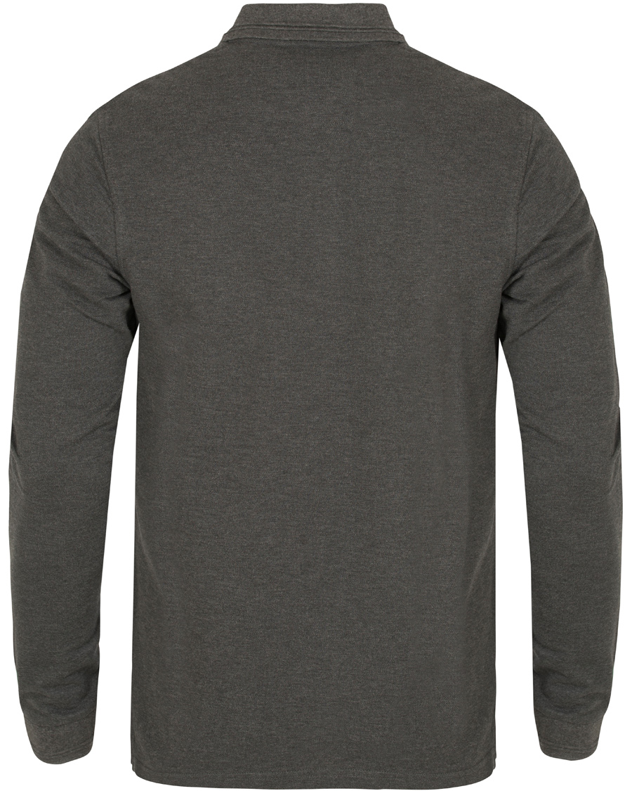 Heren | Truien | Lyle & Scott London Collection | Long Sleeve Pima Cotton Polo Charcoal Marl