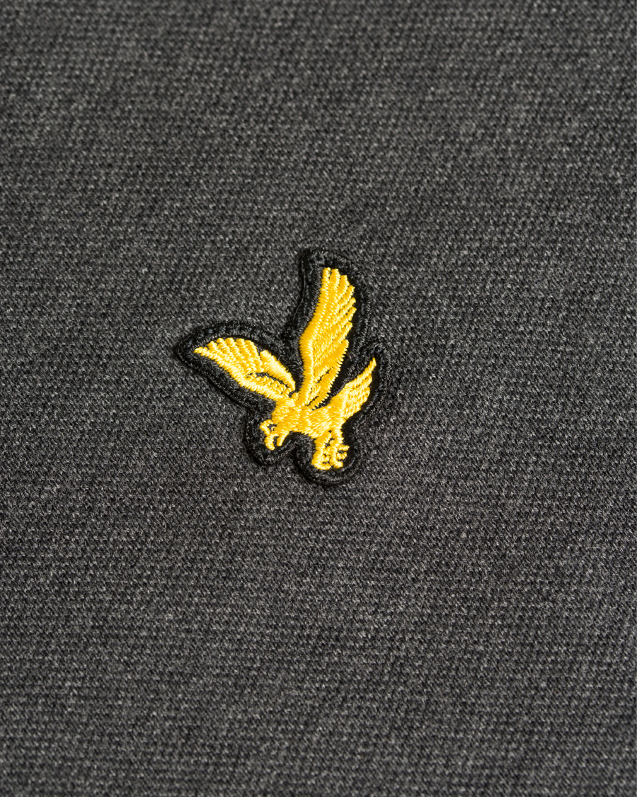 Heren | Truien | Lyle & Scott London Collection | Long Sleeve Pima Cotton Polo Charcoal Marl