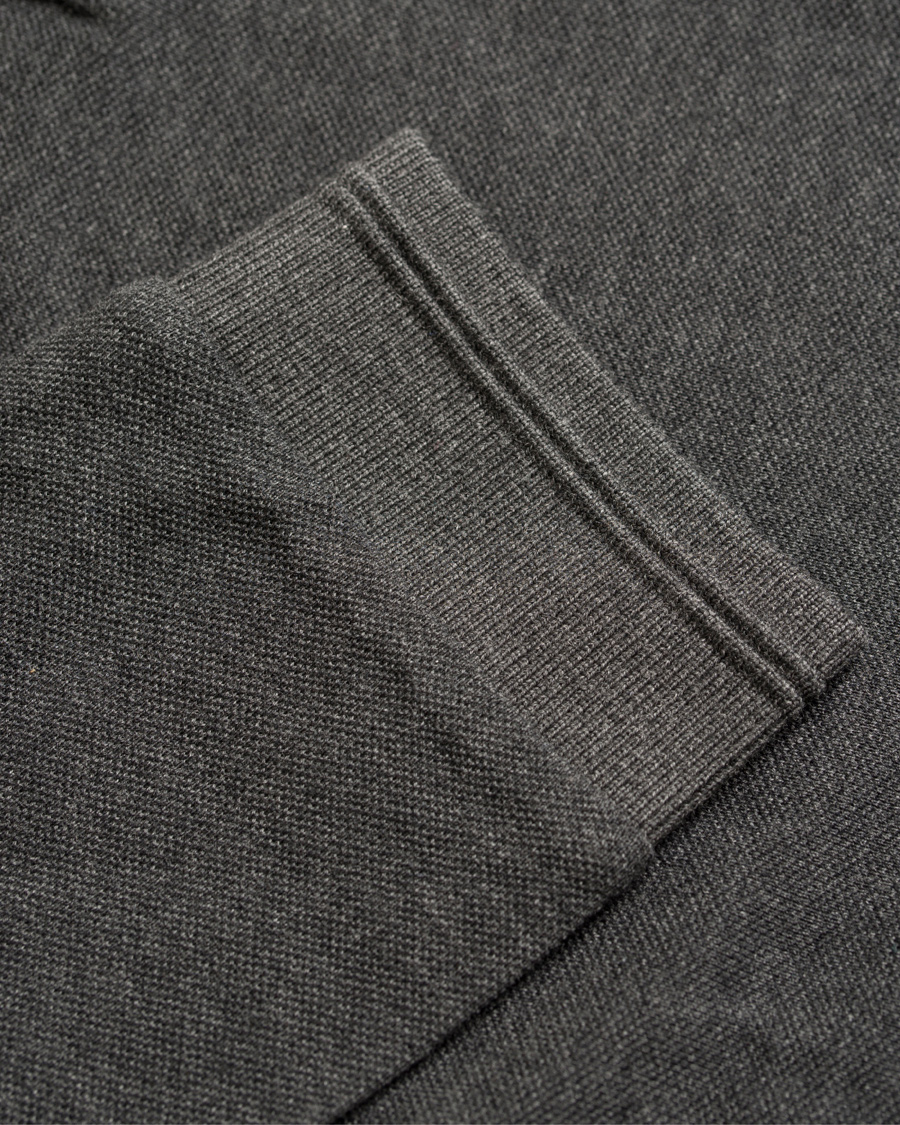 Heren | Truien | Lyle & Scott London Collection | Long Sleeve Pima Cotton Polo Charcoal Marl
