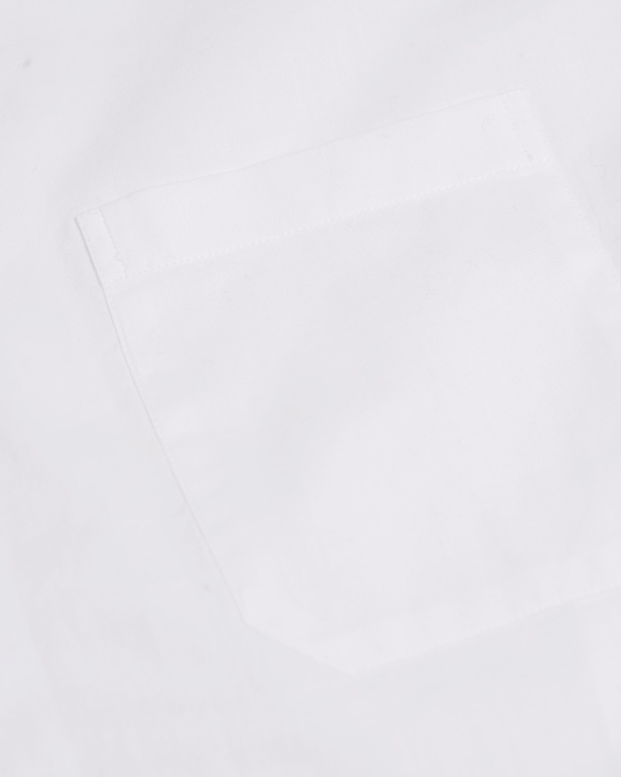 Heren | Overhemden | Eton | Slim Fit Green Ribbon Flannel Shirt White