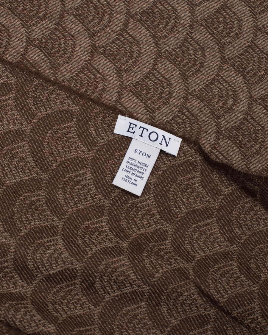 Heren | Eton Merino Woven Scarf Brown | Eton | Merino Woven Scarf Brown