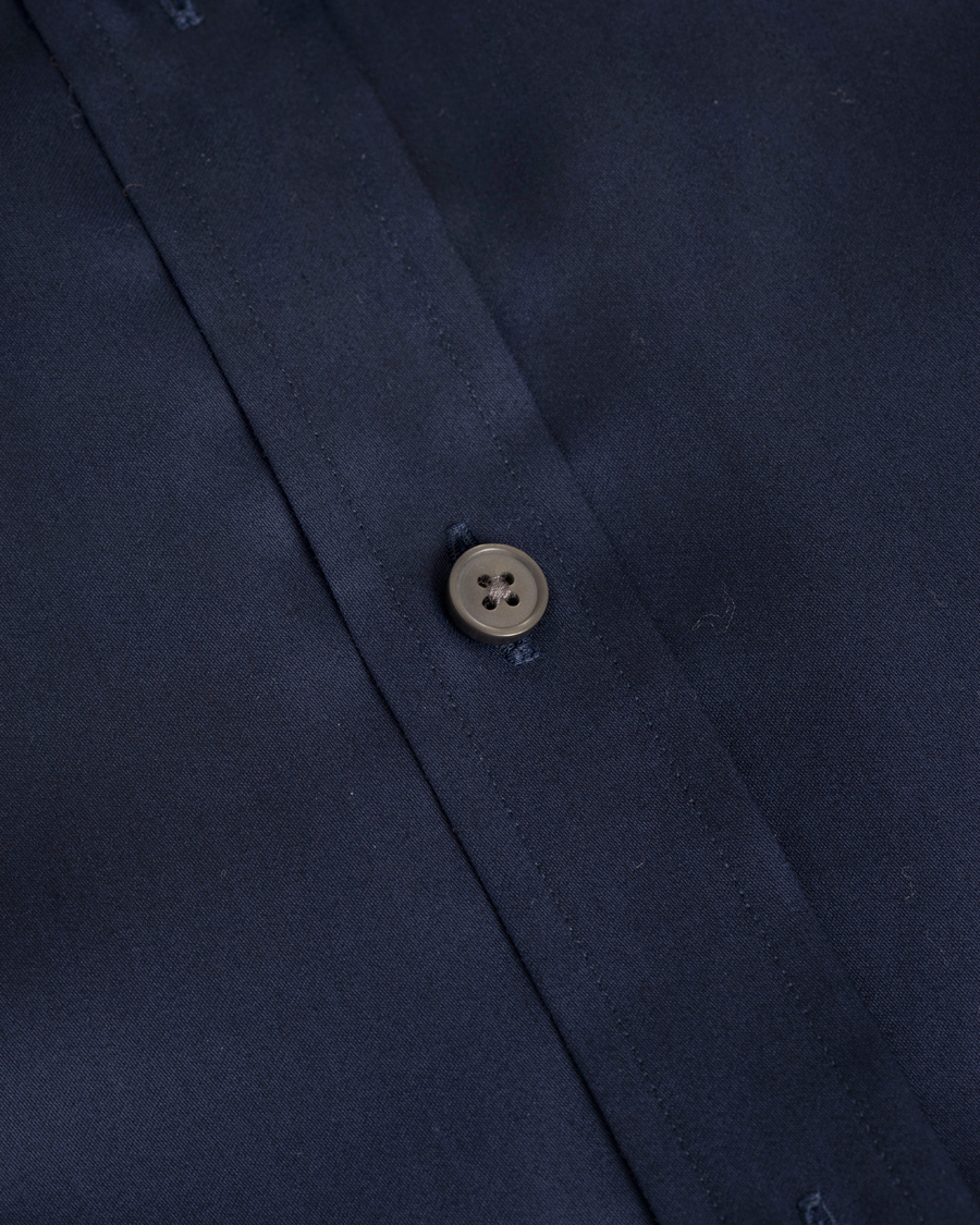 Heren | Overhemden | GANT Diamond G | Plain Satin Fitted Body Shirt Marine