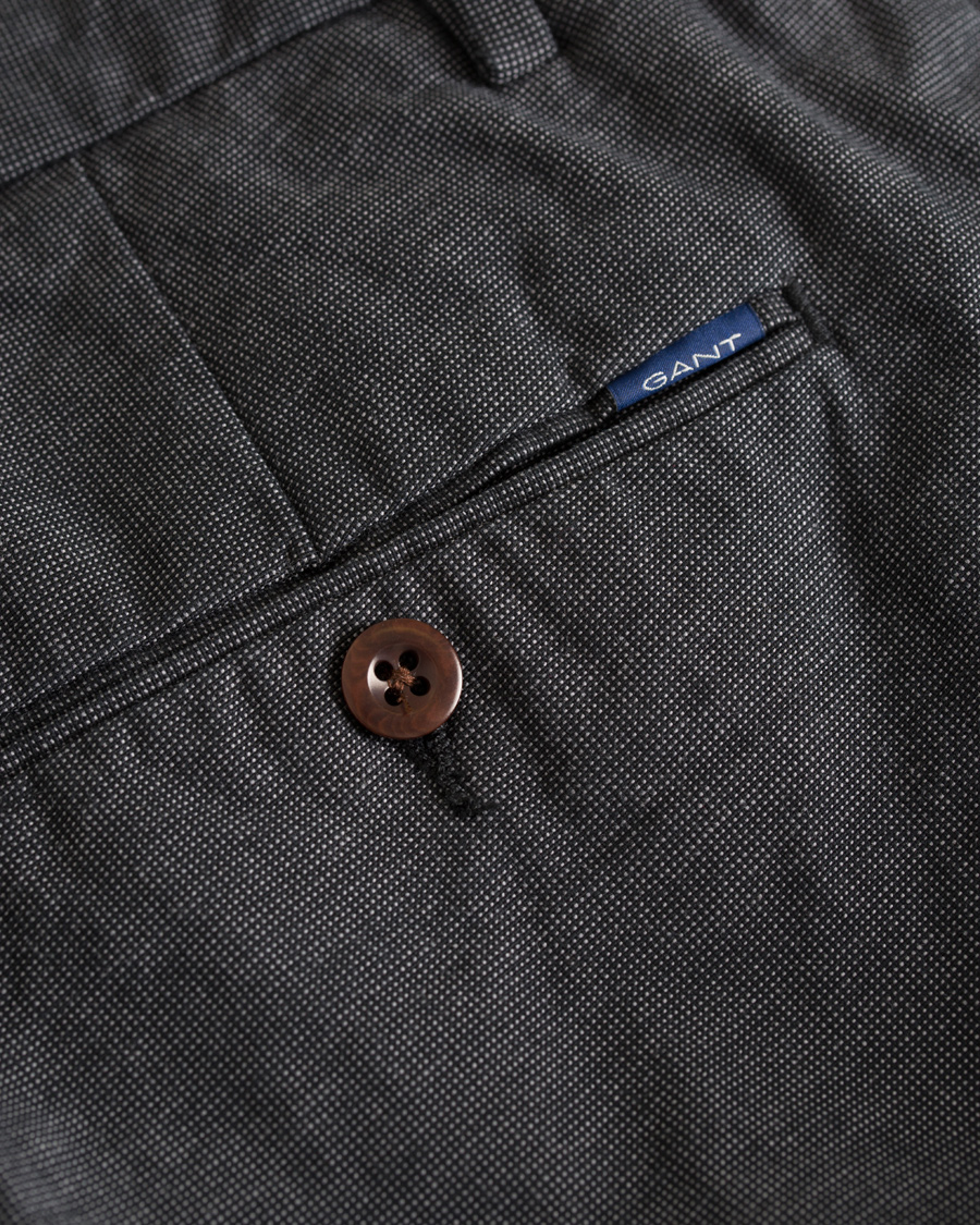 Heren | Broeken | GANT | Tailored Slim Wool Look Slacks Graphite