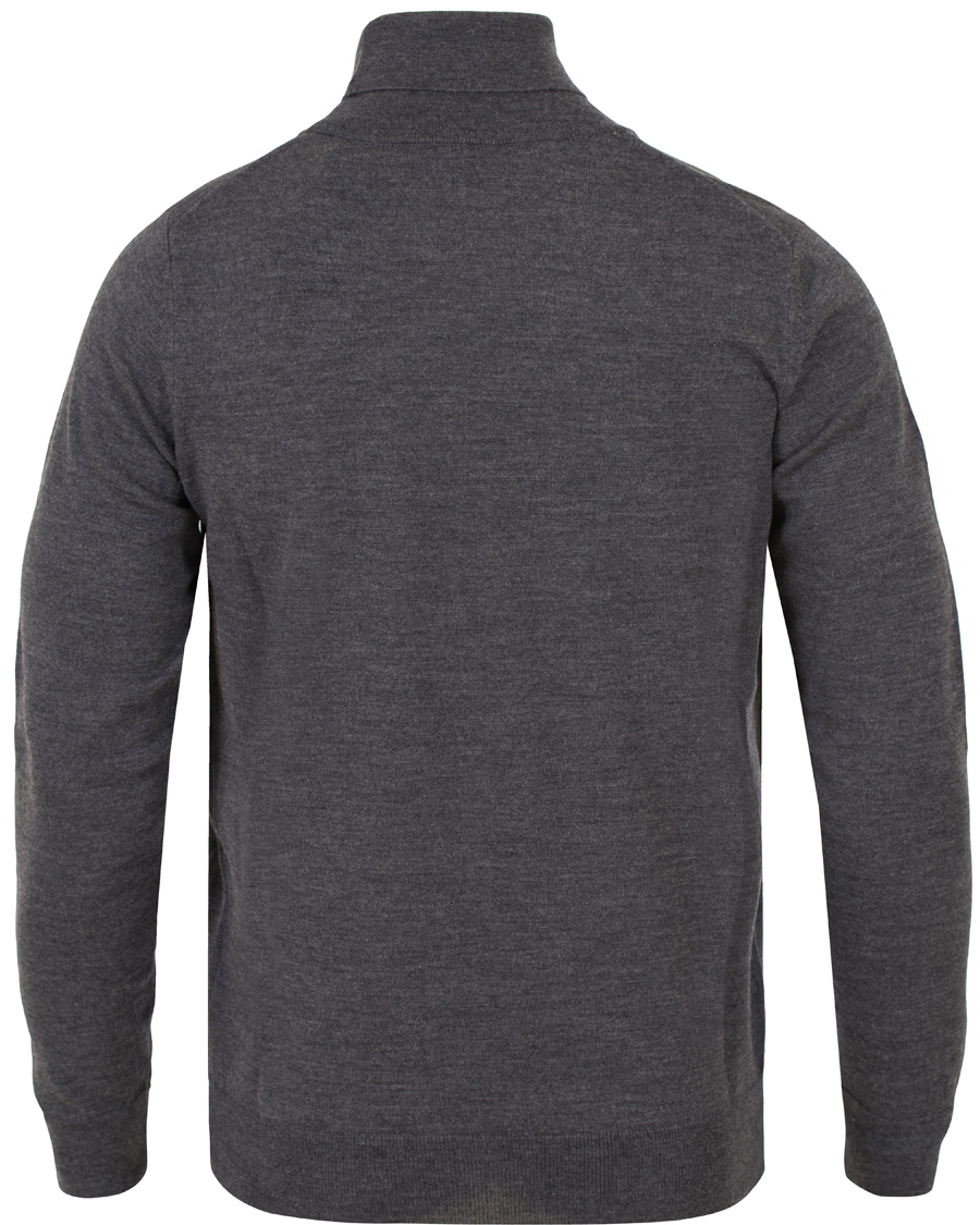 Heren | Truien | GANT | Fine Merino Wool Turtleneck Antracite Melange