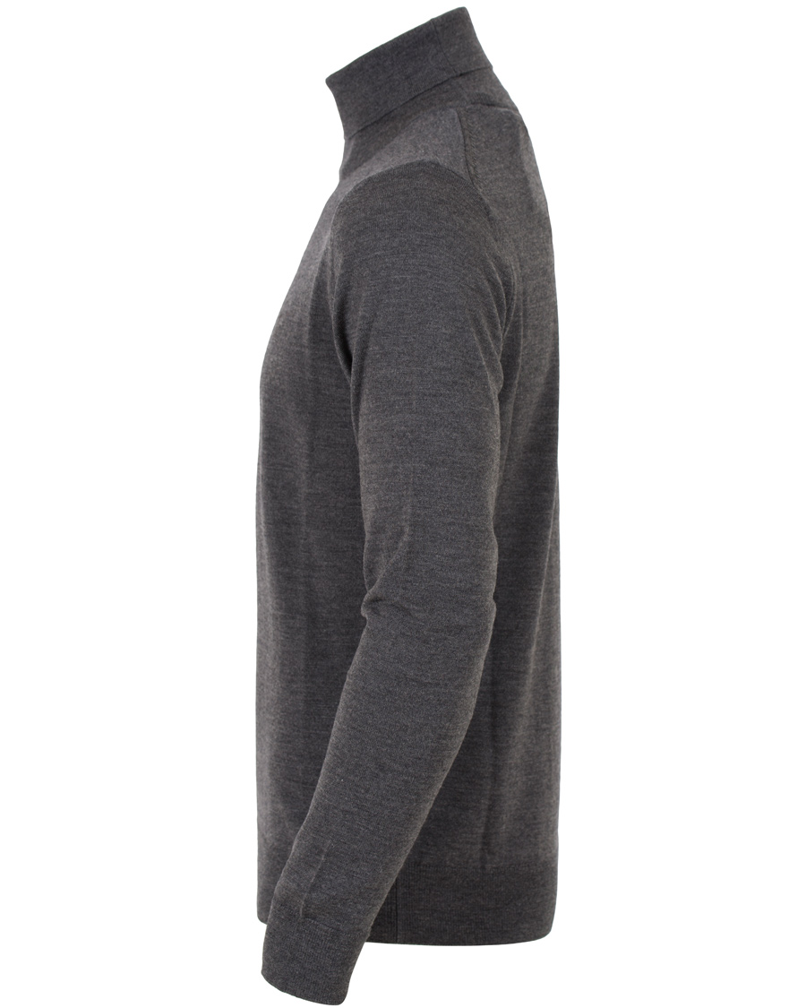 Heren | Truien | GANT | Fine Merino Wool Turtleneck Antracite Melange