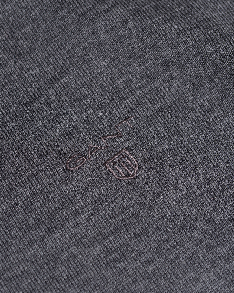 Heren | Truien | GANT | Fine Merino Wool Turtleneck Antracite Melange