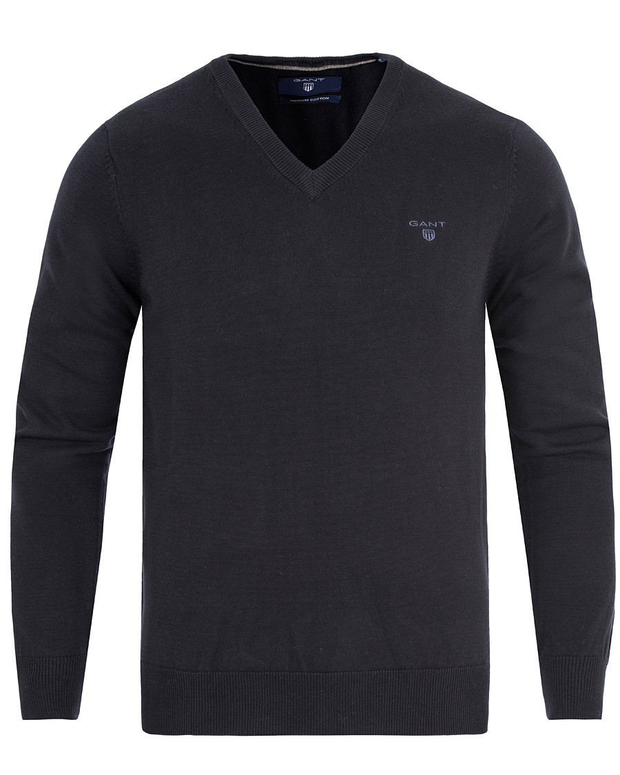 Heren | Truien | GANT | Lightweight Cotton V-Neck Navy