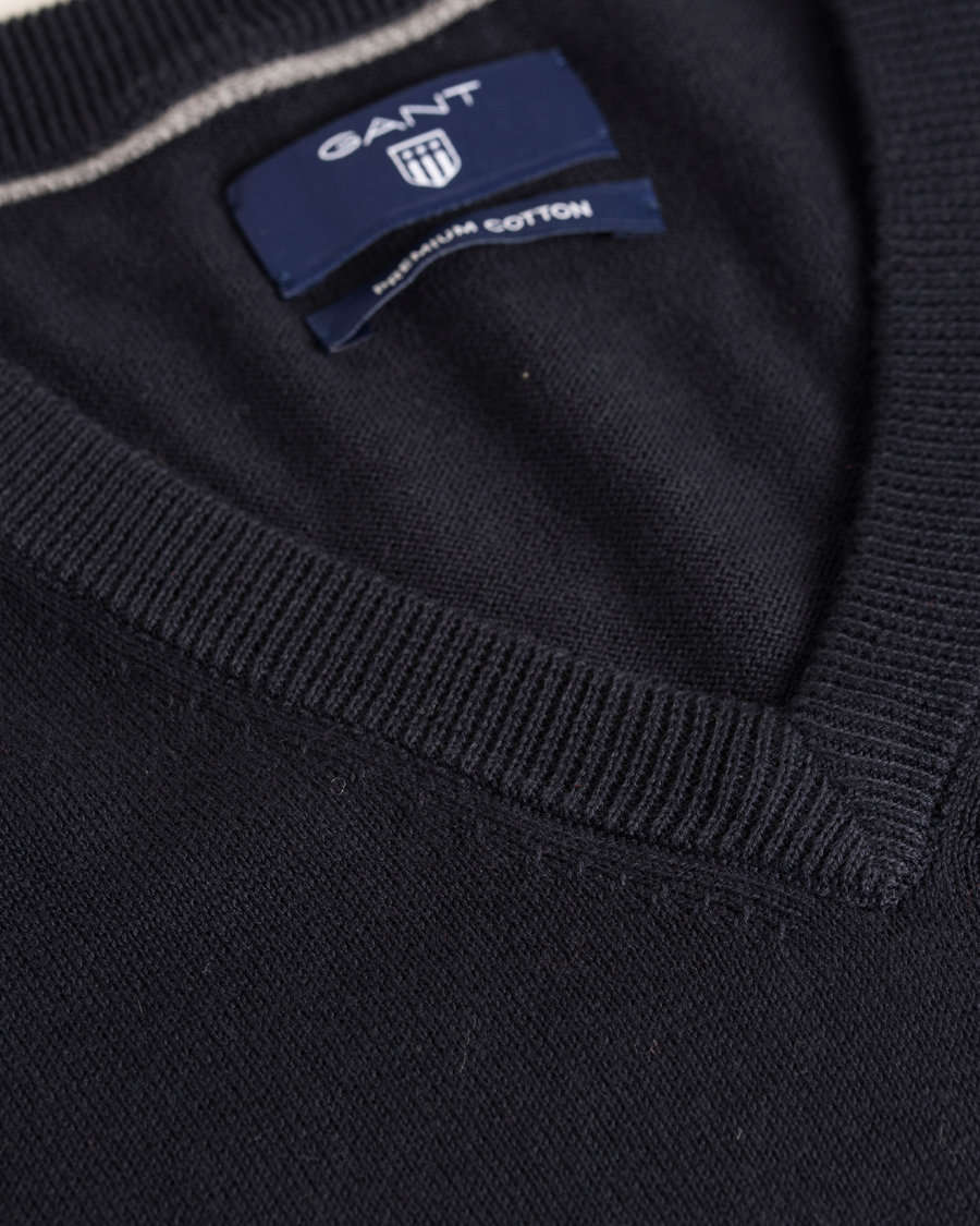 Heren | Truien | GANT | Lightweight Cotton V-Neck Navy