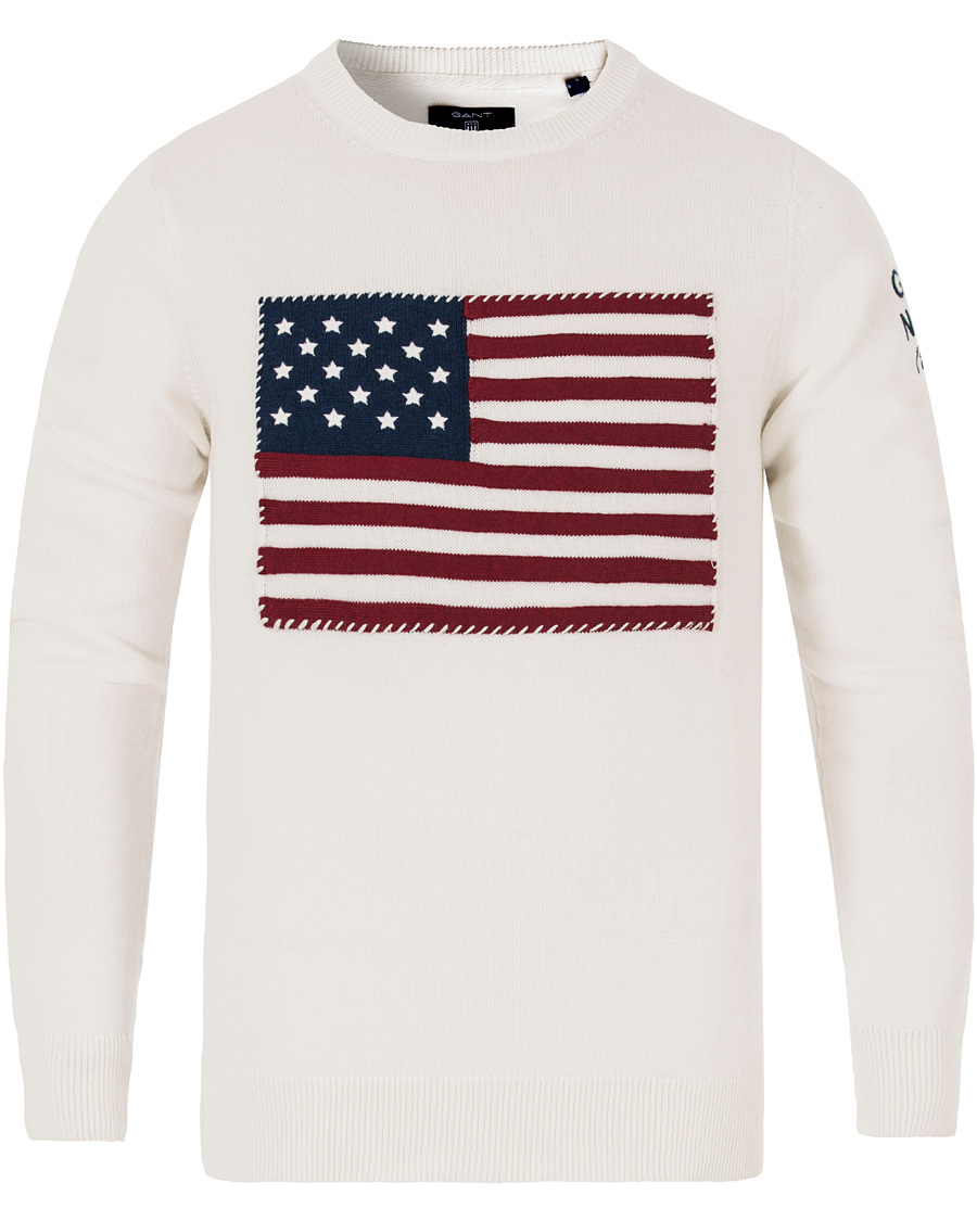 Heren | Truien | GANT | American Flag Sweater Off White