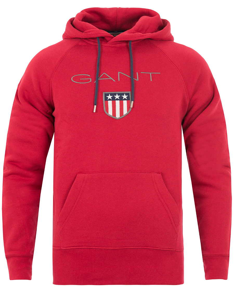 Heren | Truien | GANT | Shield Sweat Hoodie Thunder Red