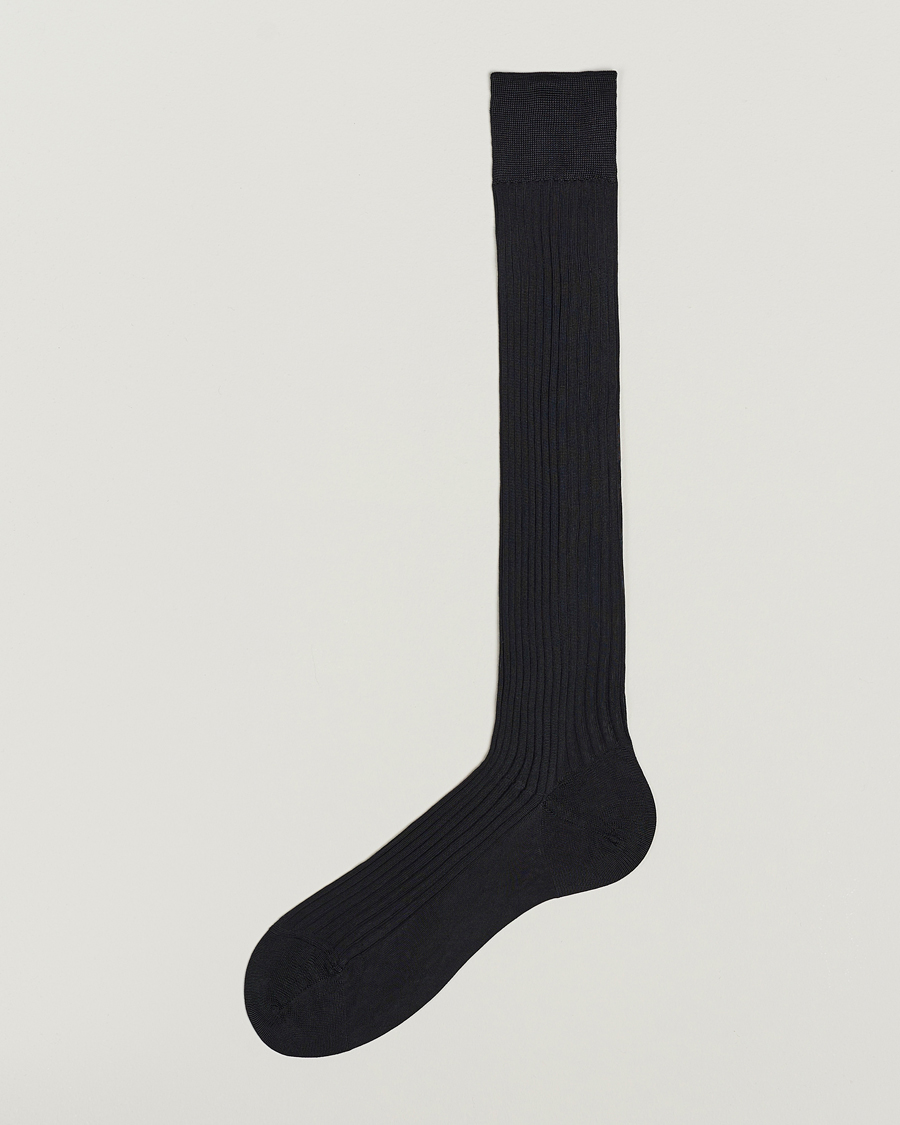 Heren |  | Pantherella | Baffin Silk Long Sock Black