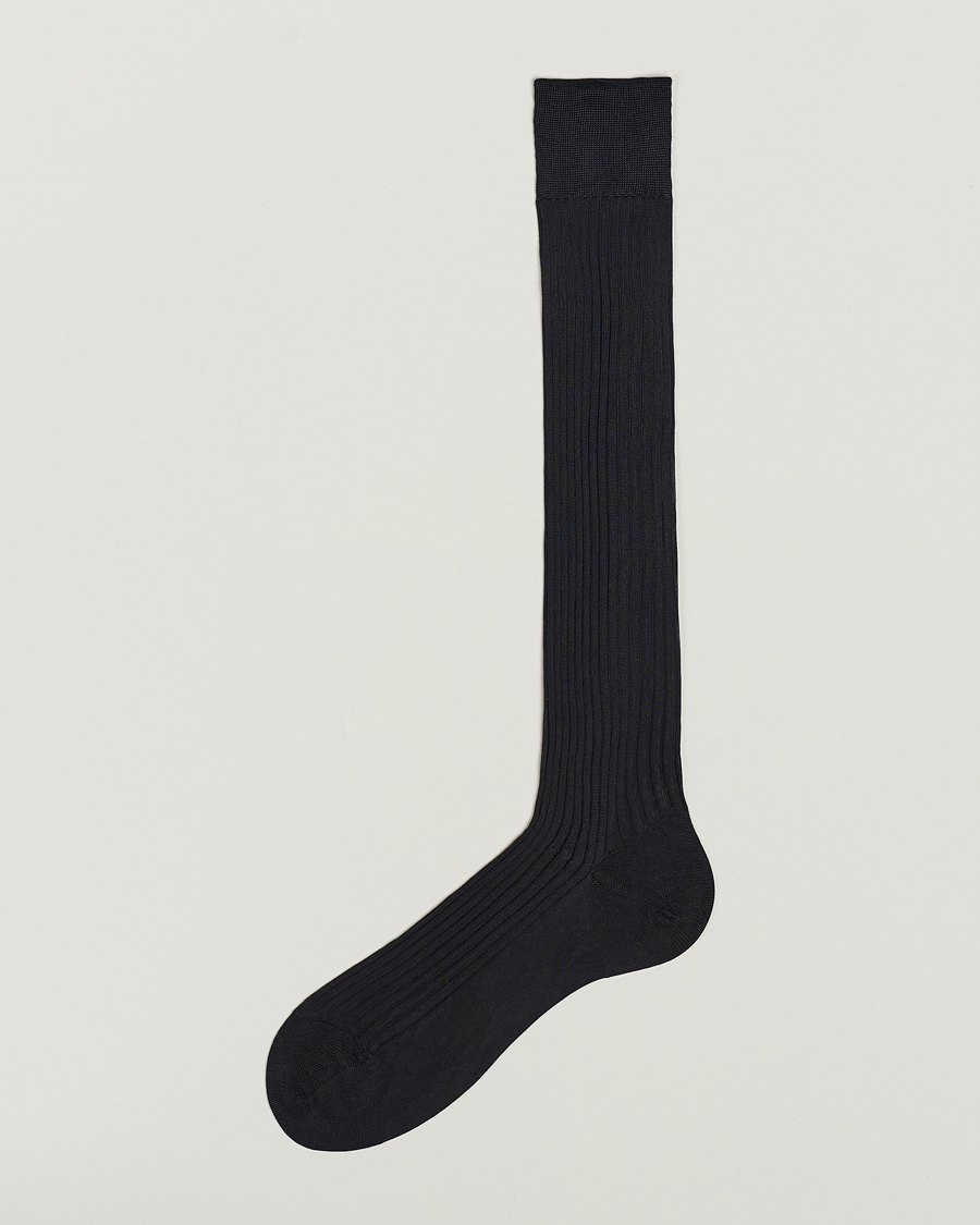 Heren | Ondergoed | Pantherella | Baffin Silk Long Sock Black
