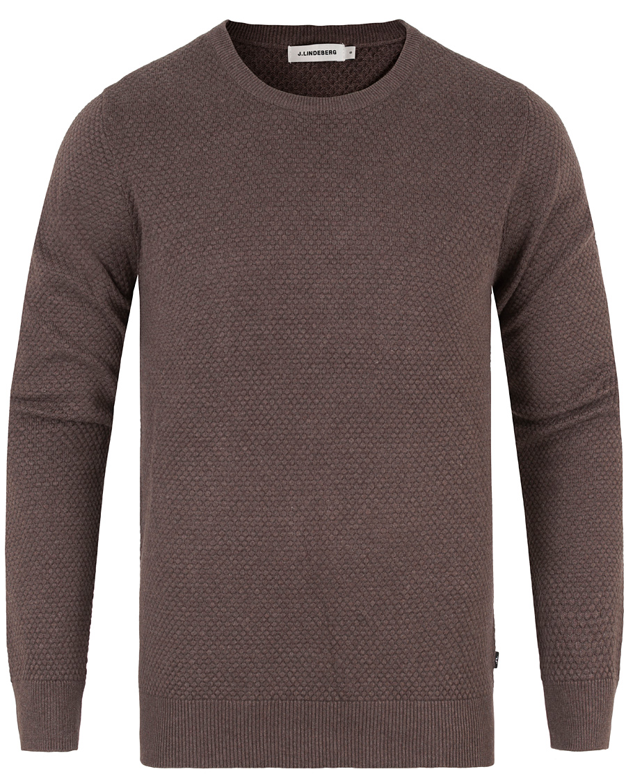 Heren | Truien | J.Lindeberg | Dexter Circle Structure Sweater Brown