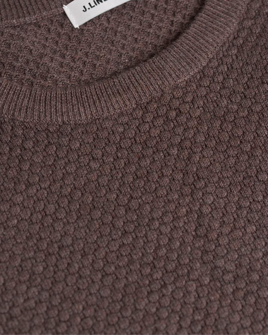 Heren | Truien | J.Lindeberg | Dexter Circle Structure Sweater Brown