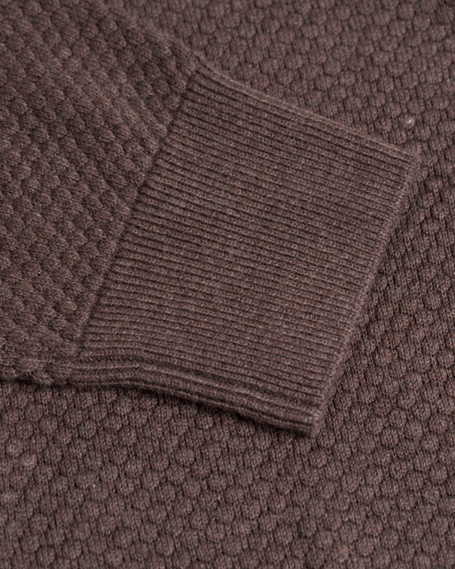 Heren | Truien | J.Lindeberg | Dexter Circle Structure Sweater Brown