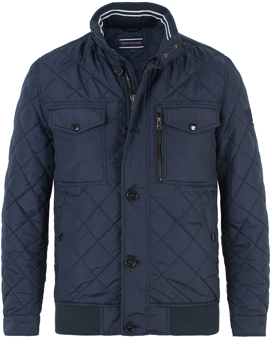 Heren | Jassen | Tommy Hilfiger | Diamond Quilted Bomber Jacket Navy Blazer