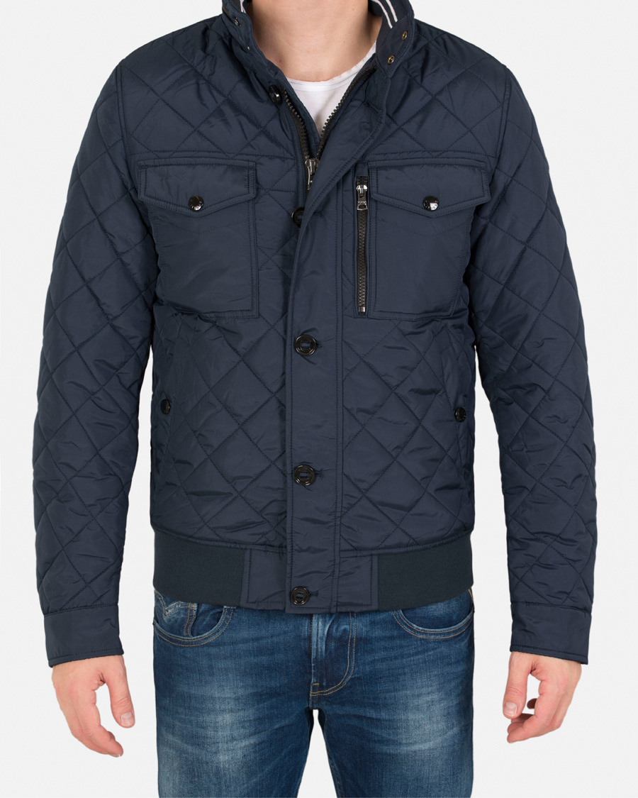 Heren | Jassen | Tommy Hilfiger | Diamond Quilted Bomber Jacket Navy Blazer