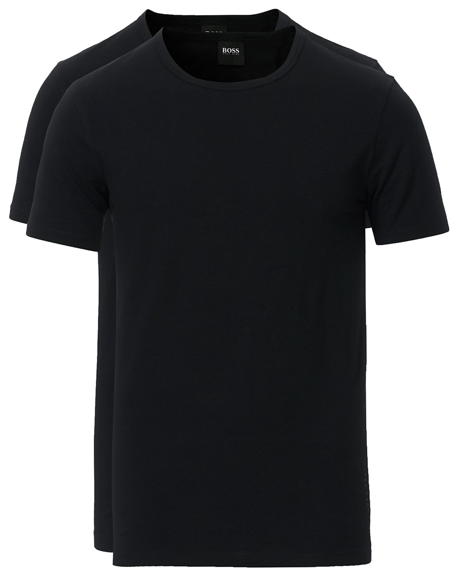 Heren | T-shirts | BOSS BLACK | BOSS 2-Pack Crew Neck Slim Fit Tee Black