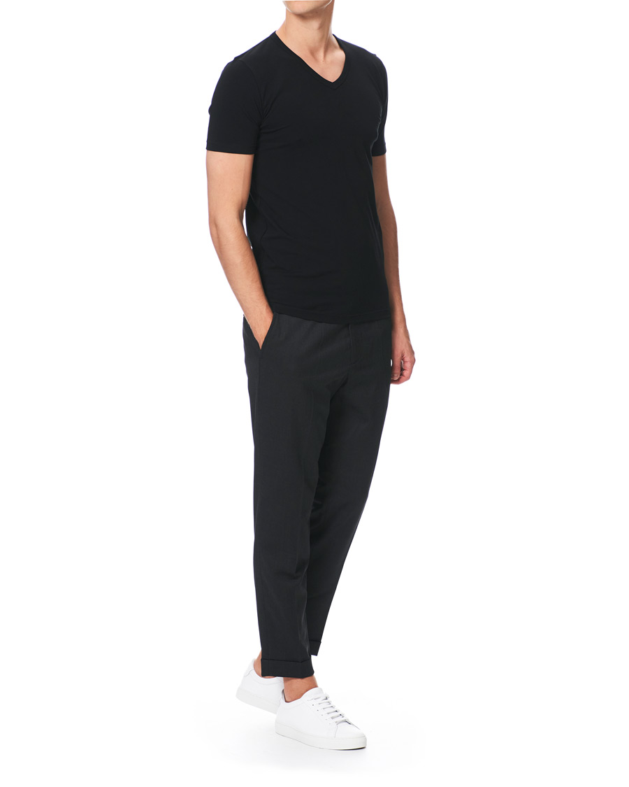 Heren | T-shirts | BOSS BLACK | BOSS 2-Pack V-Neck Slim Fit Tee Black